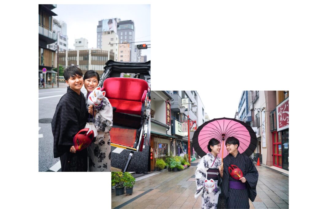 千葉の出張撮影「ジョイスタジオ（Joystudio）」が、東京のロケーションで撮影した和装姿の記念写真